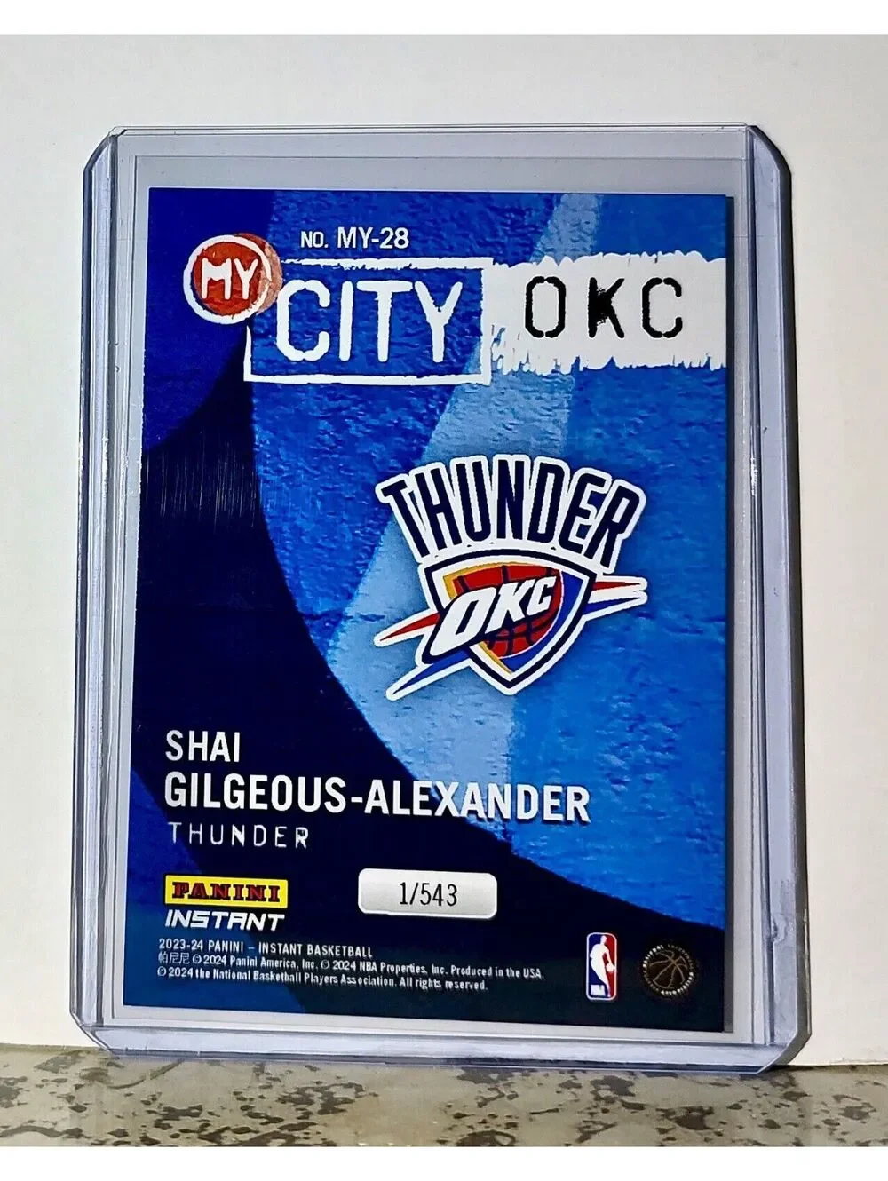 Shai Gilgeous-Alexander 2023-24 Panini NBA #28 MyCity Card OC Thunder 1/543
